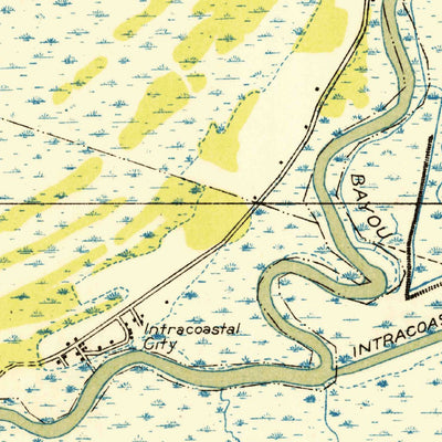 United States Geological Survey Intracoastal City, LA (1932, 31680-Scale) digital map