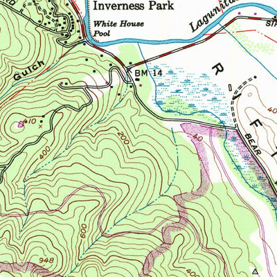 United States Geological Survey Inverness, CA (1954, 24000-Scale) digital map