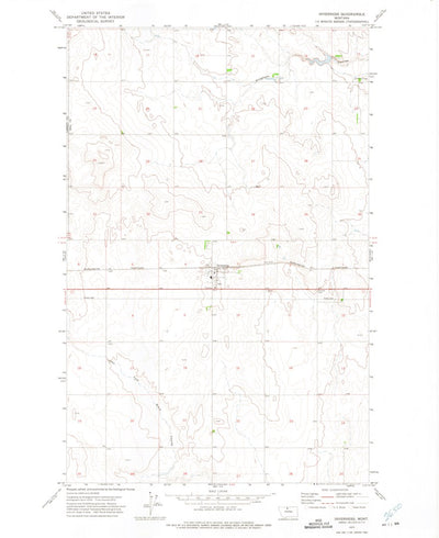 United States Geological Survey Inverness, MT (1972, 24000-Scale) digital map