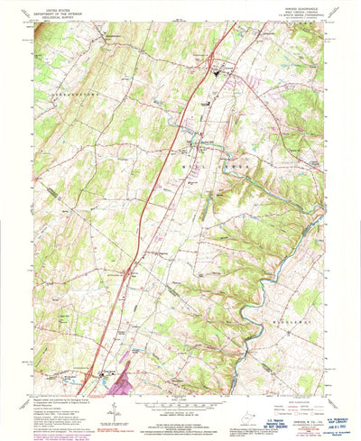 United States Geological Survey Inwood, WV-VA (1966, 24000-Scale) digital map