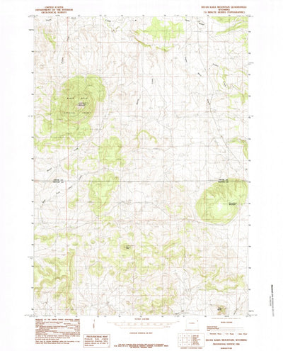 United States Geological Survey Inyan Kara Mountain, WY (1984, 24000-Scale) digital map