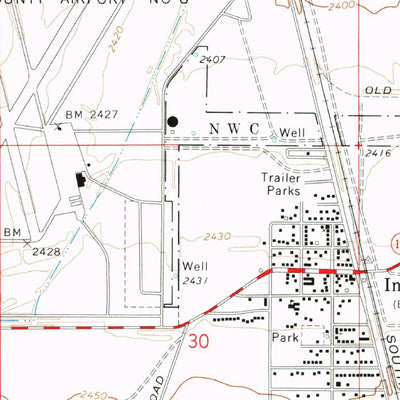 United States Geological Survey Inyokern, CA (1972, 24000-Scale) digital map