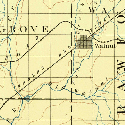 United States Geological Survey Iola, KS (1886, 125000-Scale) digital map