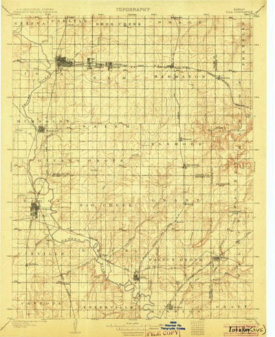 United States Geological Survey Iola, KS (1904, 125000-Scale) digital map