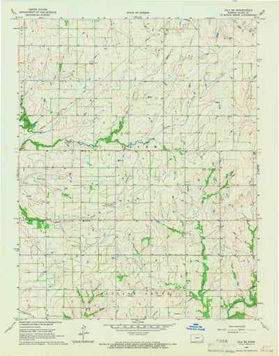 United States Geological Survey Iola SE, KS (1965, 24000-Scale) digital map