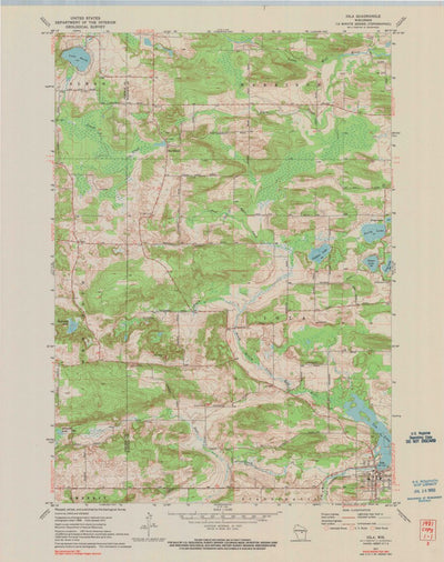 United States Geological Survey Iola, WI (1971, 24000-Scale) digital map