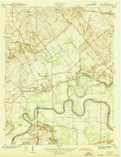 United States Geological Survey Iona, IN (1944, 24000-Scale) digital map