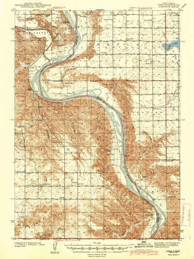 United States Geological Survey Iona, SD (1944, 62500-Scale) digital map