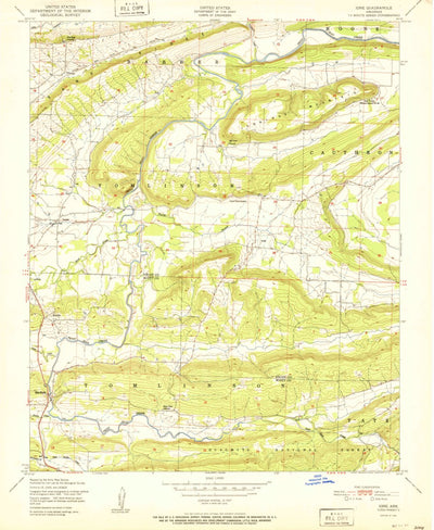 United States Geological Survey Ione, AR (1951, 24000-Scale) digital map