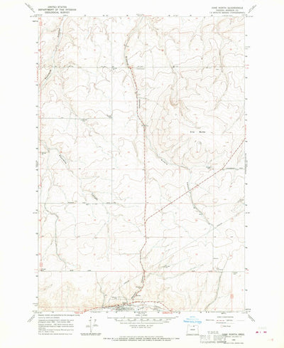 United States Geological Survey Ione North, OR (1968, 24000-Scale) digital map