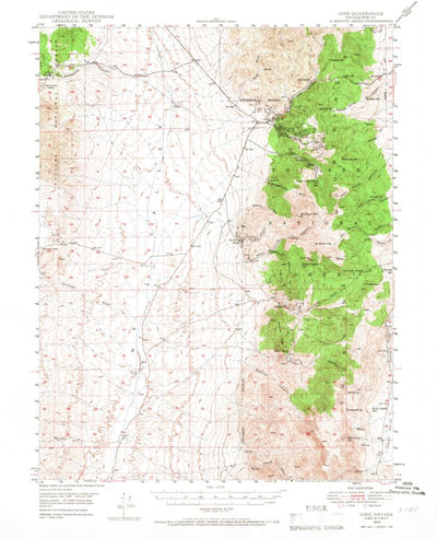 United States Geological Survey Ione, NV (1948, 62500-Scale) digital map