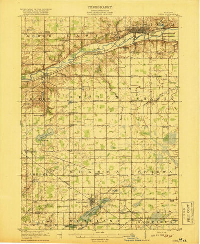 United States Geological Survey Ionia, MI (1918, 62500-Scale) digital map