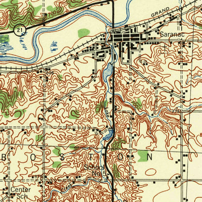 United States Geological Survey Ionia, MI (1943, 62500-Scale) digital map