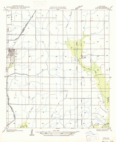 United States Geological Survey Iota, LA (1947, 31680-Scale) digital map