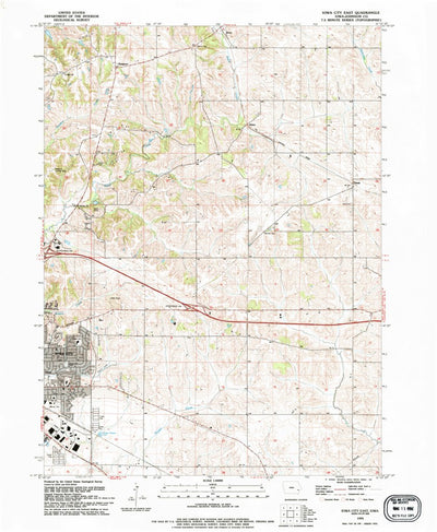 United States Geological Survey Iowa City East, IA (1993, 24000-Scale) digital map