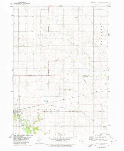 United States Geological Survey Iowa Falls East, IA (1979, 24000-Scale) digital map