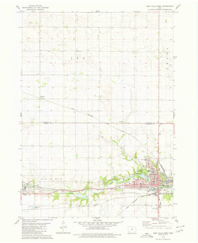 United States Geological Survey Iowa Falls West, IA (1979, 24000-Scale) digital map