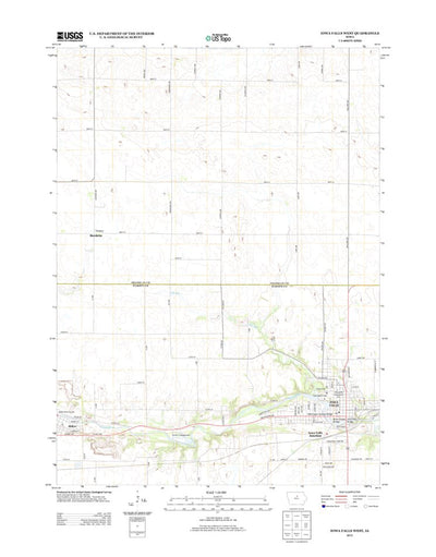 United States Geological Survey Iowa Falls West, IA (2013, 24000-Scale) digital map