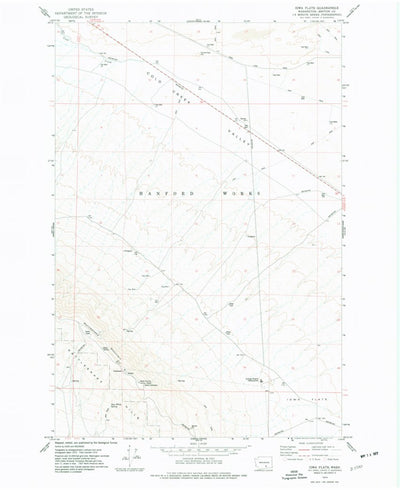 United States Geological Survey Iowa Flats, WA (1974, 24000-Scale) digital map