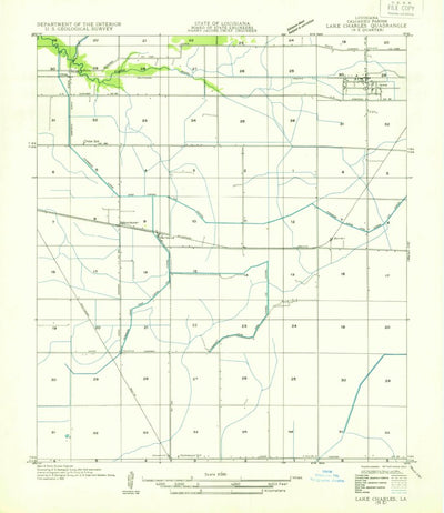 United States Geological Survey Iowa, LA (1932, 31680-Scale) digital map