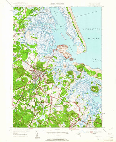 United States Geological Survey Ipswich, MA (1950, 24000-Scale) digital map