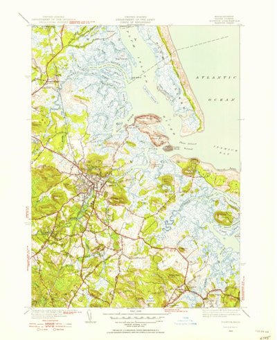 United States Geological Survey Ipswich, MA (1950, 31680-Scale) digital map