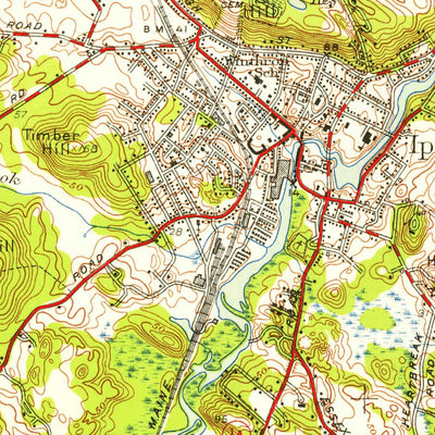United States Geological Survey Ipswich, MA (1950, 31680-Scale) digital map