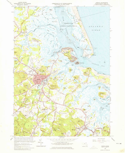 United States Geological Survey Ipswich, MA (1966, 24000-Scale) digital map