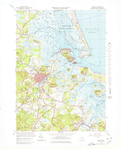United States Geological Survey Ipswich, MA (1966, 25000-Scale) digital map