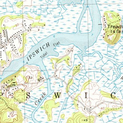 United States Geological Survey Ipswich, MA (1966, 25000-Scale) digital map