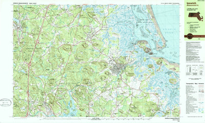 United States Geological Survey Ipswich, MA (1985, 25000-Scale) digital map