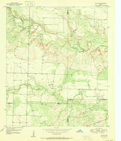 United States Geological Survey Ira SW, TX (1951, 24000-Scale) digital map