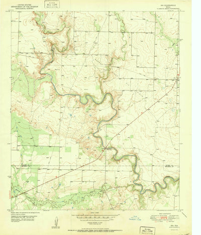 United States Geological Survey Ira, TX (1951, 24000-Scale) digital map