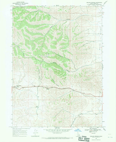 United States Geological Survey Ireland Springs, ID (1968, 24000-Scale) digital map
