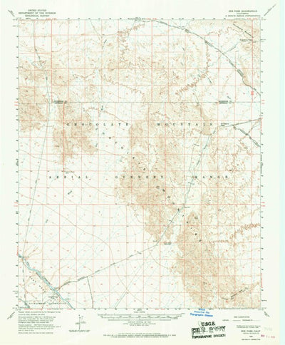 United States Geological Survey Iris Pass, CA (1963, 62500-Scale) digital map