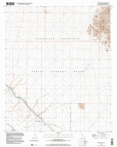 United States Geological Survey Iris Wash, CA (1998, 24000-Scale) digital map