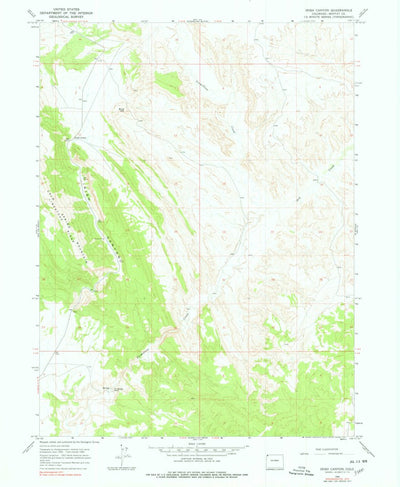 United States Geological Survey Irish Canyon, CO (1966, 24000-Scale) digital map