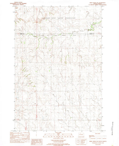 United States Geological Survey Irish Creek NE, SD (1983, 24000-Scale) digital map