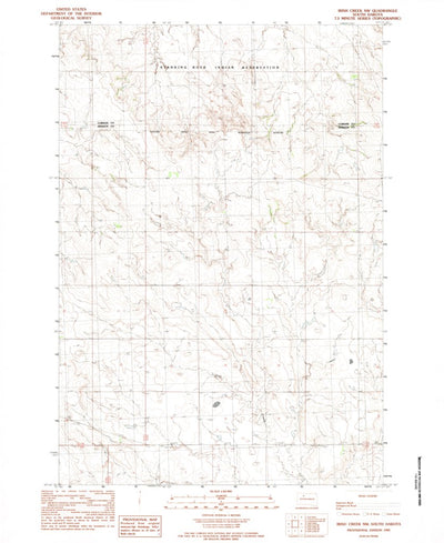 United States Geological Survey Irish Creek NW, SD (1982, 24000-Scale) digital map