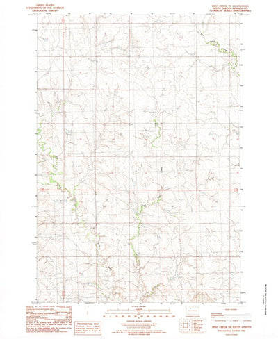 United States Geological Survey Irish Creek SE, SD (1982, 24000-Scale) digital map