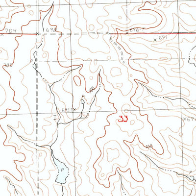 United States Geological Survey Irish Creek SE, SD (1982, 24000-Scale) digital map