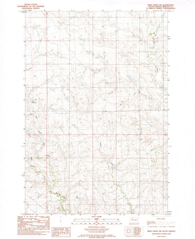 United States Geological Survey Irish Creek SW, SD (1982, 24000-Scale) digital map