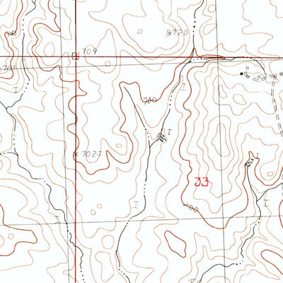 United States Geological Survey Irish Creek SW, SD (1982, 24000-Scale) digital map