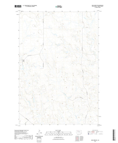 United States Geological Survey Irish Creek SW, SD (2021, 24000-Scale) digital map