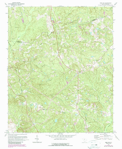 United States Geological Survey Irmo NE, SC (1971, 24000-Scale) digital map