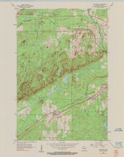 United States Geological Survey Iron Belt, WI (1956, 24000-Scale) digital map