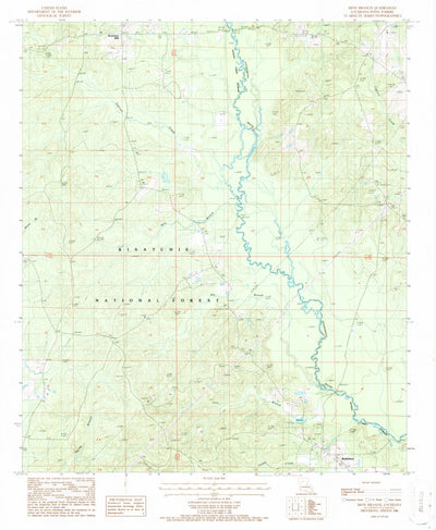 United States Geological Survey Iron Branch, LA (1986, 24000-Scale) digital map
