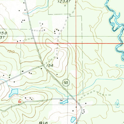 United States Geological Survey Iron Branch, LA (1986, 24000-Scale) digital map