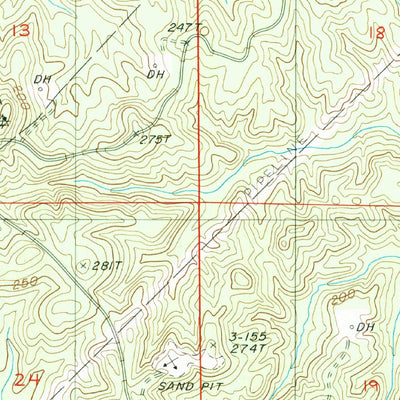 United States Geological Survey Iron Branch, LA (1986, 24000-Scale) digital map