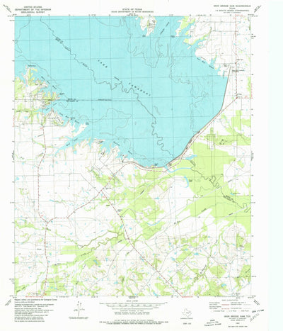 United States Geological Survey Iron Bridge Dam, TX (1980, 24000-Scale) digital map